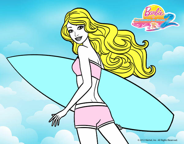 Barbie surfera