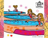 Barbie y sus amigas en el jacuzzi