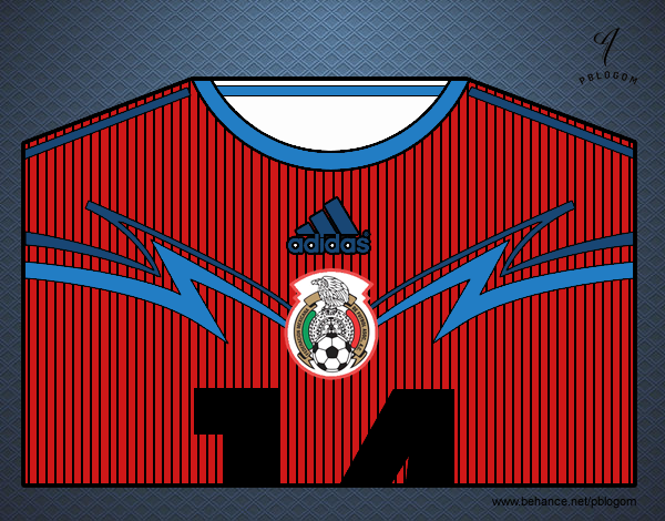 Camiseta del mundial de fútbol 2014 de México