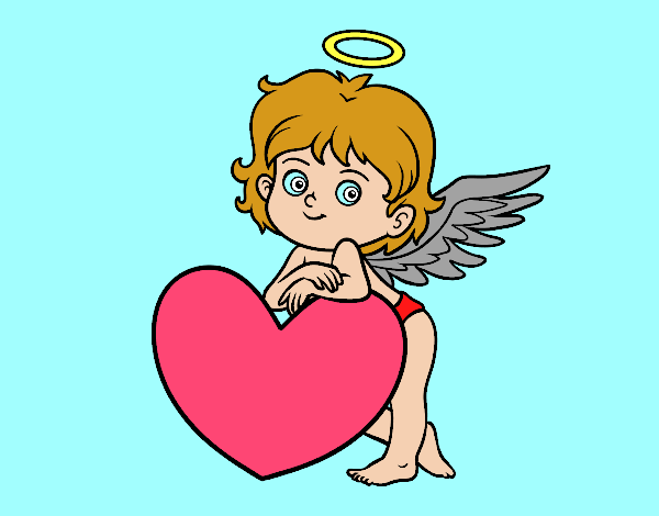 Cupido y un corazón