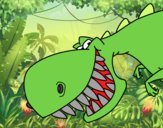 Dinosaurio de dientes afilados