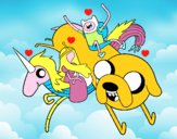 Finn y Jake con la Princesa Chicle