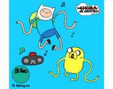 Finn y Jake escuchando música