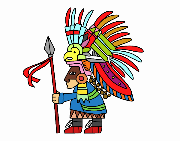 Dibujo de Guerrero azteca pintado por en  el día 24-10-17 a las  23:55:29. Imprime, pinta o colorea tus propios dibujos!