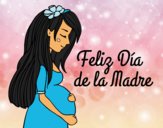 Mamá embarazada en el día de la madre