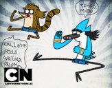 Mordecai y Rigby karatekas