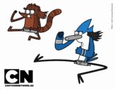 Mordecai y Rigby karatekas