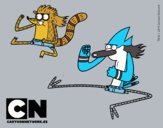 Mordecai y Rigby karatekas