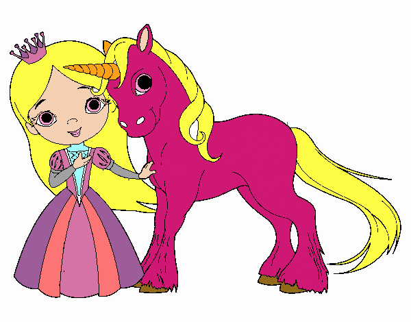 Princesa y unicornio