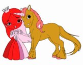 Princesa y unicornio