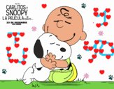 Snoopy y Carlitos abrazados