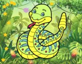 Una serpiente de cascabel