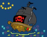 Dibujo Barco de piratas pintado por ferfcb