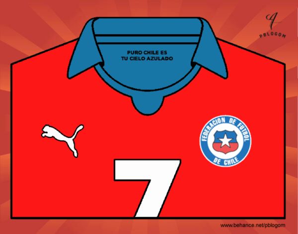 Camiseta del mundial de fútbol 2014 de Chile