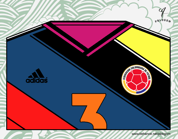 Camiseta del mundial de fútbol 2014 de Colombia