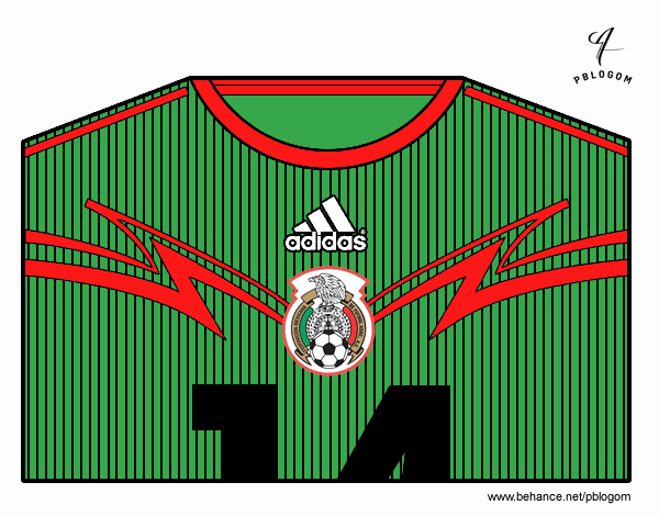 Camiseta del mundial de fútbol 2014 de México