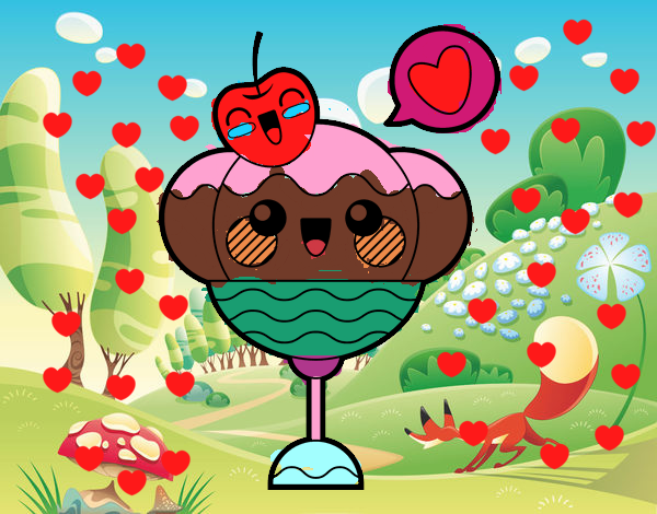 Copa de helado kawaii