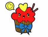 Cupcake kawaii con lazo