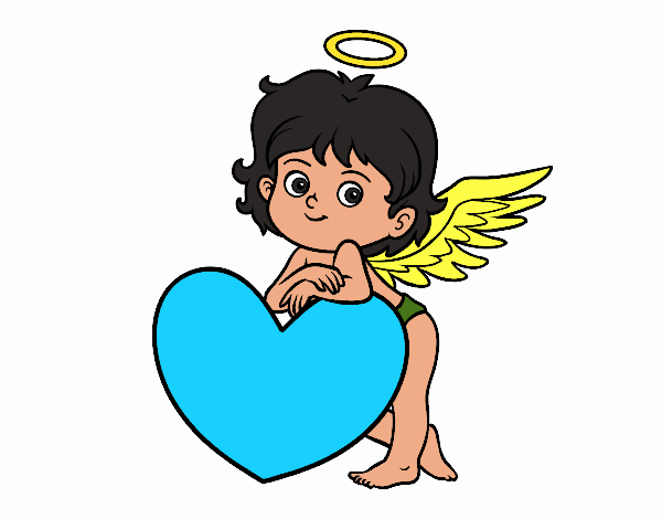 Dibujo Cupido y un corazón pintado por KLIZ