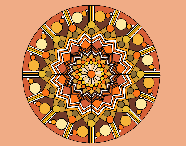 Mandala flor con círculos