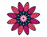 Dibujo Mandala flor con pétalos pintado por bonfi