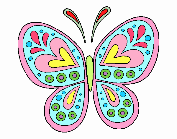 Dibujo de Mandala mariposa pintado por en  el día 03-11-17 a las  19:34:12. Imprime, pinta o colorea tus propios dibujos!