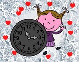 Niña con reloj