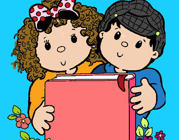 Niños con libros