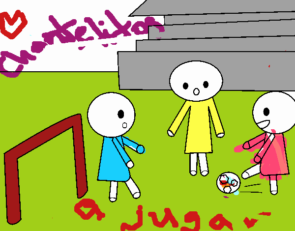 Niños jugando a futbol