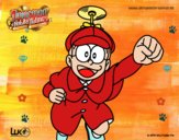 Nobita Holmes volando