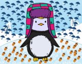 Pingüino con gorro