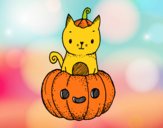 Un gatito de Halloween