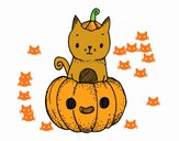 Dibujo Un gatito de Halloween pintado por Mariarosab