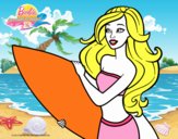 Barbie va a surfear