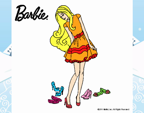 Barbie y su colección de zapatos