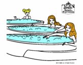 Barbie y sus amigas en el jacuzzi