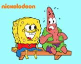 Bob Esponja y Patricio en bañador