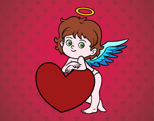 Cupido y un corazón