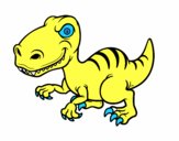 Dibujo Dinosaurio velociraptor pintado por EstebanAar