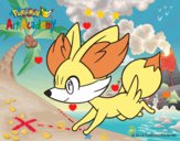 Fennekin corriendo