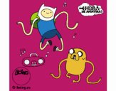 Finn y Jake escuchando música