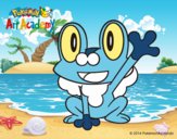 Froakie saludando