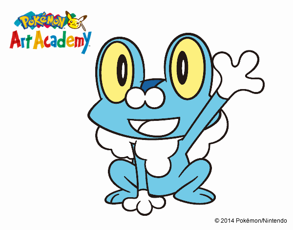 Froakie saludando