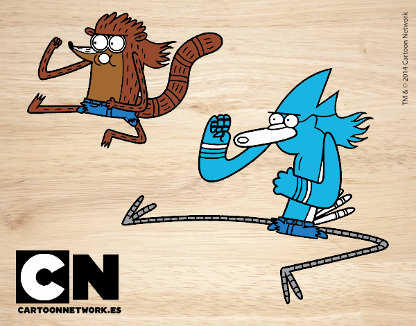 Mordecai y Rigby karatekas