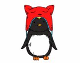 Pingüino con gorrito divertido