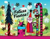 Postal Felices Fiestas