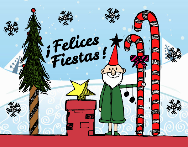 Postal Felices Fiestas