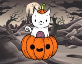 Un gatito de Halloween