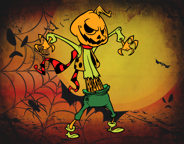 Dibujo Calabaza de Halloween monstruosa pintado por Socovos