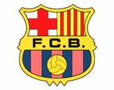 Dibujo Escudo del F.C. Barcelona pintado por BAEL